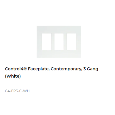 картинка Декоративная рамка NextGen Control4 NextGen Three-Gang Faceplate, Contemporary (White) от магазина Одежда+