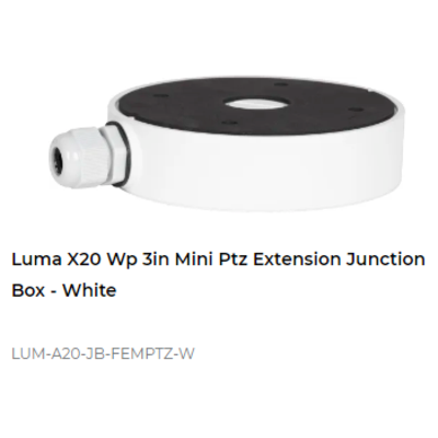 картинка Распределительная коробка для Mini PTZ камер Luma X20 WP 3IN MINI PTZ EXTENSION JUNCTION BOX white от магазина Одежда+