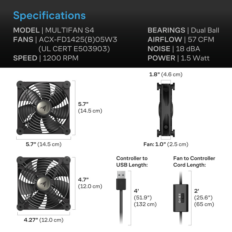 140mm Quiet USB Fan