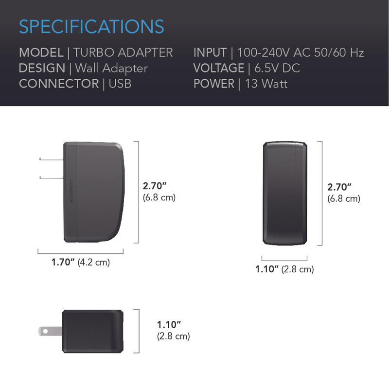 USB Wall Adapter for Fans