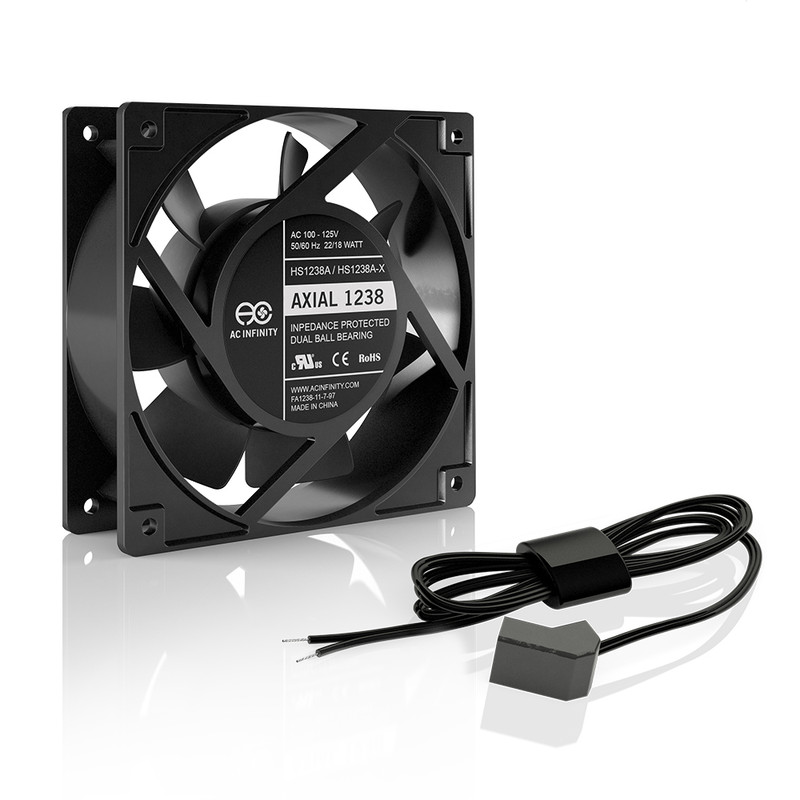 картинка AXIAL 1238W, высокоскоростной вентилятор 120 В перем. тока с адаптером-проводами, 120 мм x 38 мм от магазина Одежда+
