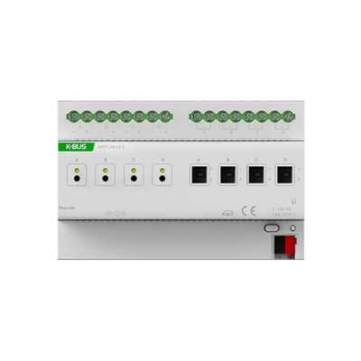 картинка Диммер 0-10В 8-канальный GVS KNX 1-10V Dimming Actuator 4-Fold, 16A  ( Secure) от магазина Одежда+