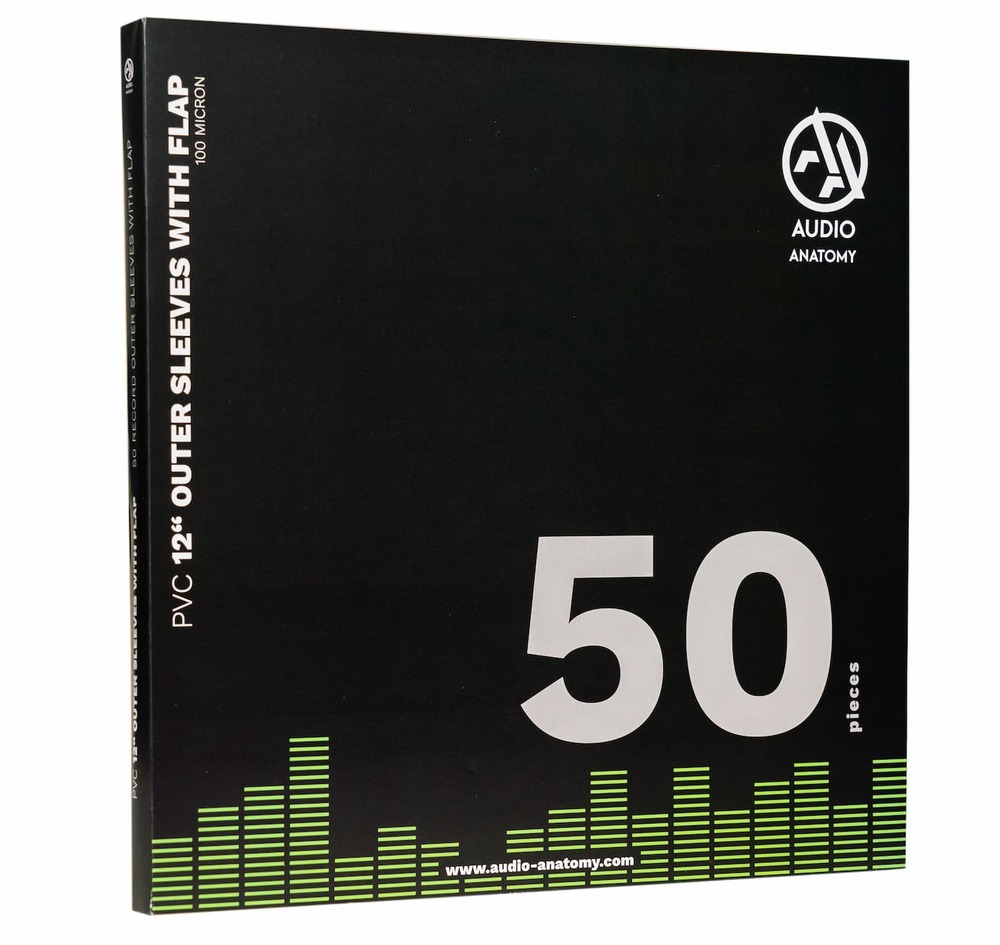 картинка Внешние конверты с клапаном (50 шт.) для пластинок 12“ Audio Anatomy PVC Outer Sleeves With Flap от магазина Одежда+
