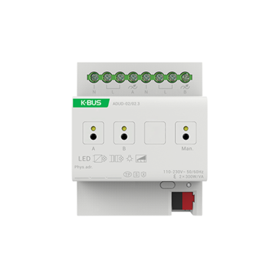 картинка Универсальный Диммер 2 канала GVS KNX Universal Dimming Actuator, 2 fold, (KNX Secure) от магазина Одежда+