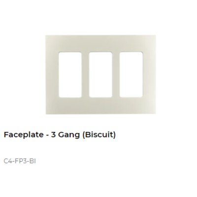 картинка Декоративная рамка NextGen Control4 NextGen Three-Gang Faceplate (Biscuit) от магазина Одежда+