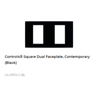 картинка Рамка декоративная двойная Control4 Square Dual Faceplate, Contemporary (Black) от магазина Одежда+
