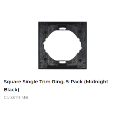 картинка Переходник для установки в круглый подрозетник одинарный Control4 SQUARE SINGLE TRIM RING, 5-PACK (MIDNIGHT BLACK) midnight black от магазина Одежда+