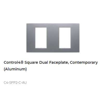 картинка Рамка декоративная двойная Control4 Square Dual Faceplate, Contemporary (Aluminum) от магазина Одежда+