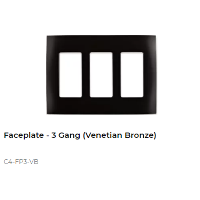 картинка Декоративная рамка NextGen Control4 NextGen Three-Gang Faceplate (Venetian Bronze) от магазина Одежда+