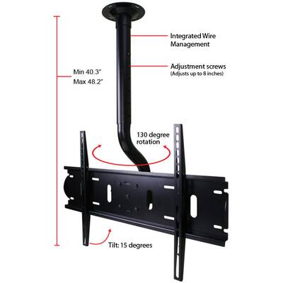 картинка Потолочный кронштейн для ТВ Strong CEILING MOUNT 37-70" black от магазина Одежда+