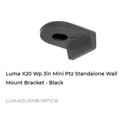 картинка Настенный кронштейн для мини-PTZ-камеры Luma X20 WP 3IN MINI PTZ STANDALONE WALL MOUNT BRACKET black от магазина Одежда+