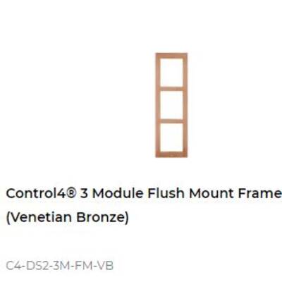 картинка Рамка для скрытого монтажа домофона DS2 Control4 3 MODULE FLUSH MOUNT FRAME venetian bronze от магазина Одежда+