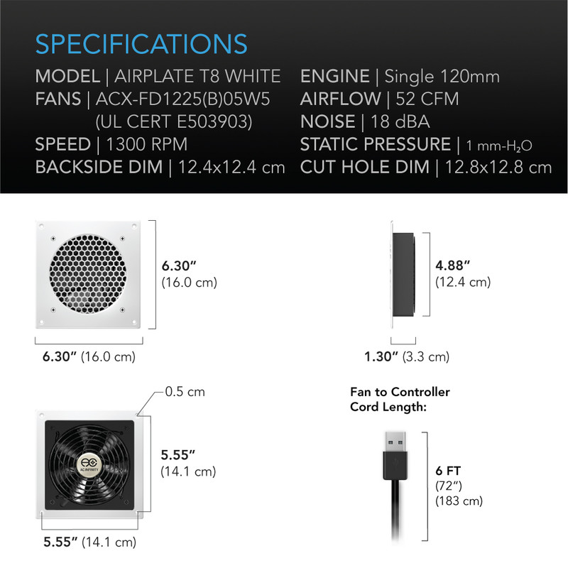Home Theater, Entertainment Center, AV Cabinet Cooling Fan