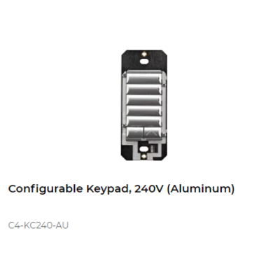 картинка Кнопочный пульт управления Control4 NextGen Configurable Keypad, 240V (Aluminum) от магазина Одежда+