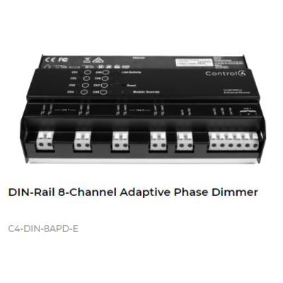 картинка Диммер DIN-реечный 8-канальный Control4 DIN-Rail 8-Channel Adaptive Phase Dimmer V2.1 от магазина Одежда+