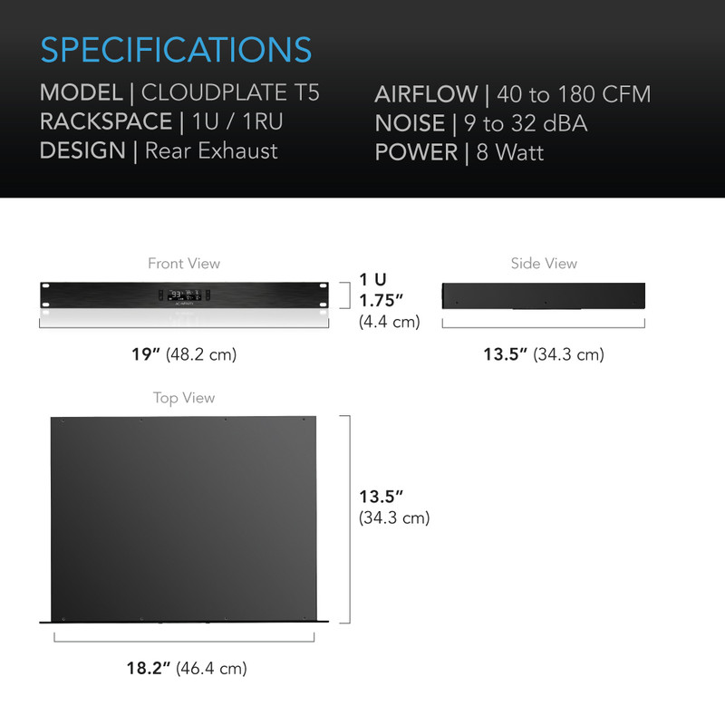 Quiet Rack Mount Fan 1U