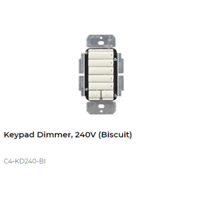 картинка Диммер с клавиатурой адаптивный беспроводной Control4 NextGen Keypad Dimmer, 240V (Biscuit) от магазина Одежда+