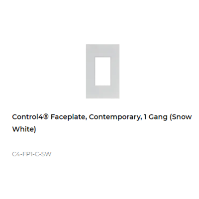 картинка Декоративная рамка NextGen Control4 NextGen One-Gang Faceplate, Contemporary (Snow White) от магазина Одежда+