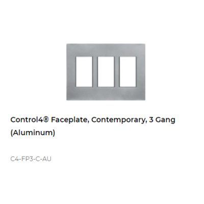 картинка Декоративная рамка NextGen Control4 NextGen Three-Gang Faceplate, Contemporary (Aluminum) от магазина Одежда+