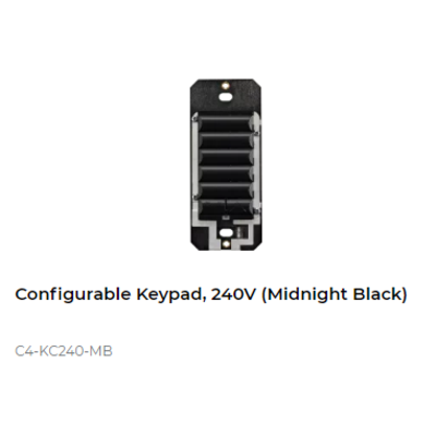 картинка Кнопочный пульт управления Control4 NextGen Configurable Keypad, 240V (Midnight Black) от магазина Одежда+