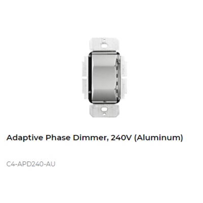 картинка Диммер адаптивный беспроводной Control4 NextGen Adaptive Phase Dimmer, 240V (Aluminum) от магазина Одежда+