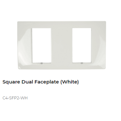 картинка Рамка декоративная двойная Control4 SQUARE DUAL FACEPLATE PLASTIC (WHITE) white от магазина Одежда+
