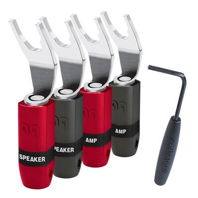 картинка Коннекторы AudioQuest SureGrip 300 - SPADE Silver (4) от магазина Одежда+