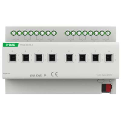 картинка Релейный модуль DIN-реечный 8-канальный GVS KNX 8-Fold Switch Actuator, 16A, Current Mesurement от магазина Одежда+