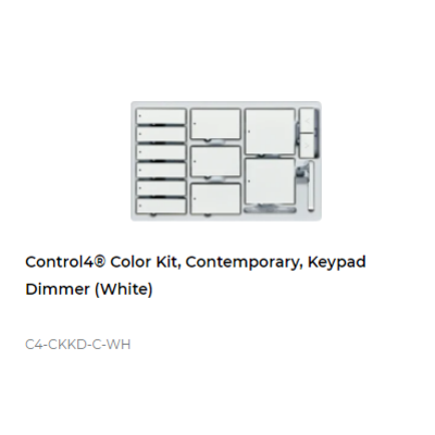 картинка Набор клавиш Control4 NextGen Keypad Dimmers Color Decora Kit, Contemporary (White) от магазина Одежда+