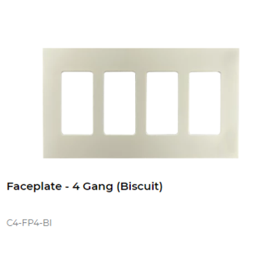 картинка Декоративная рамка NextGen Control4 NextGen Four-Gang Faceplate (Biscuit) от магазина Одежда+