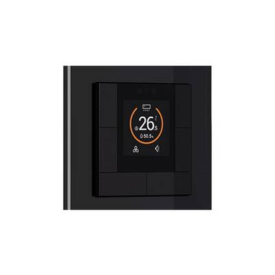 картинка Стеновая сенсорная панель управления с кнопками GVS KNX MULTI-FUNCTION THERMOSTAT, 55MM (MATT FINISH) KNX SECURE black от магазина Одежда+