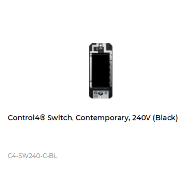 картинка Выключатель освещения беспроводной Control4 NextGen Switch, Contemporary, 240V (Black) от магазина Одежда+
