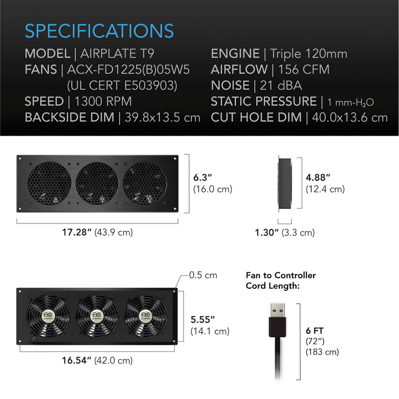 Home Theater, Entertainment Center, AV Cabinet Cooling Fan