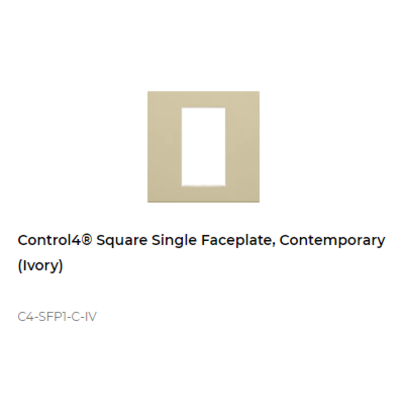 картинка Декоративная рамка Control4 Square Single Faceplate, Contemporary (Ivory) от магазина Одежда+