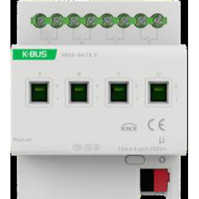 картинка Релейный модуль DIN-реечный 4-канальный GVS KNX Switch Actuator 4-Fold, 16A (Secure) от магазина Одежда+