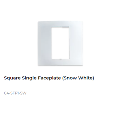 картинка Декоративная рамка Control4 Square Faceplate Plastic (Snow White) от магазина Одежда+
