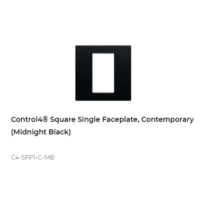 картинка Декоративная рамка Control4 Square Single Faceplate, Contemporary (Midnight Black) от магазина Одежда+