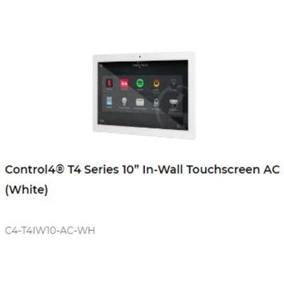 картинка Стеновая сенсорная панель управления Control4 T4 SERIES 10” IN-WALL TOUCHSCREEN AC white от магазина Одежда+