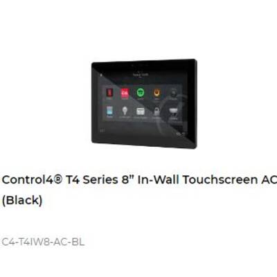 картинка Стеновая сенсорная панель управления Control4 T4 SERIES 8” IN-WALL TOUCHSCREEN AC black от магазина Одежда+