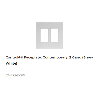 картинка Декоративная рамка NextGen Control4 NextGen Two-Gang Faceplate, Contemporary (Snow White) от магазина Одежда+