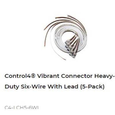 картинка Коннектор для светодиодной ленты Control4 Vibrant Connector Heavy-Duty Six-Wire With Lead (5-Pack) от магазина Одежда+