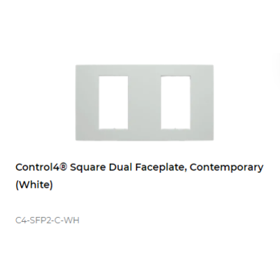 картинка Рамка декоративная двойная Control4 Square Dual Faceplate, Contemporary (White) от магазина Одежда+