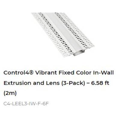 картинка Профиль для светодиодной ленты Control4 Vibrant Fixed Color In-Wall Extrusion and Lens (3-Pack) – 6.58 ft (2m) от магазина Одежда+