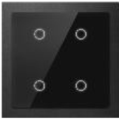 картинка Кнопочный сенсорный проводной пульт управления GVS KNX TOUCH PANEL SLIM, 4 BUTTONS black от магазина Одежда+